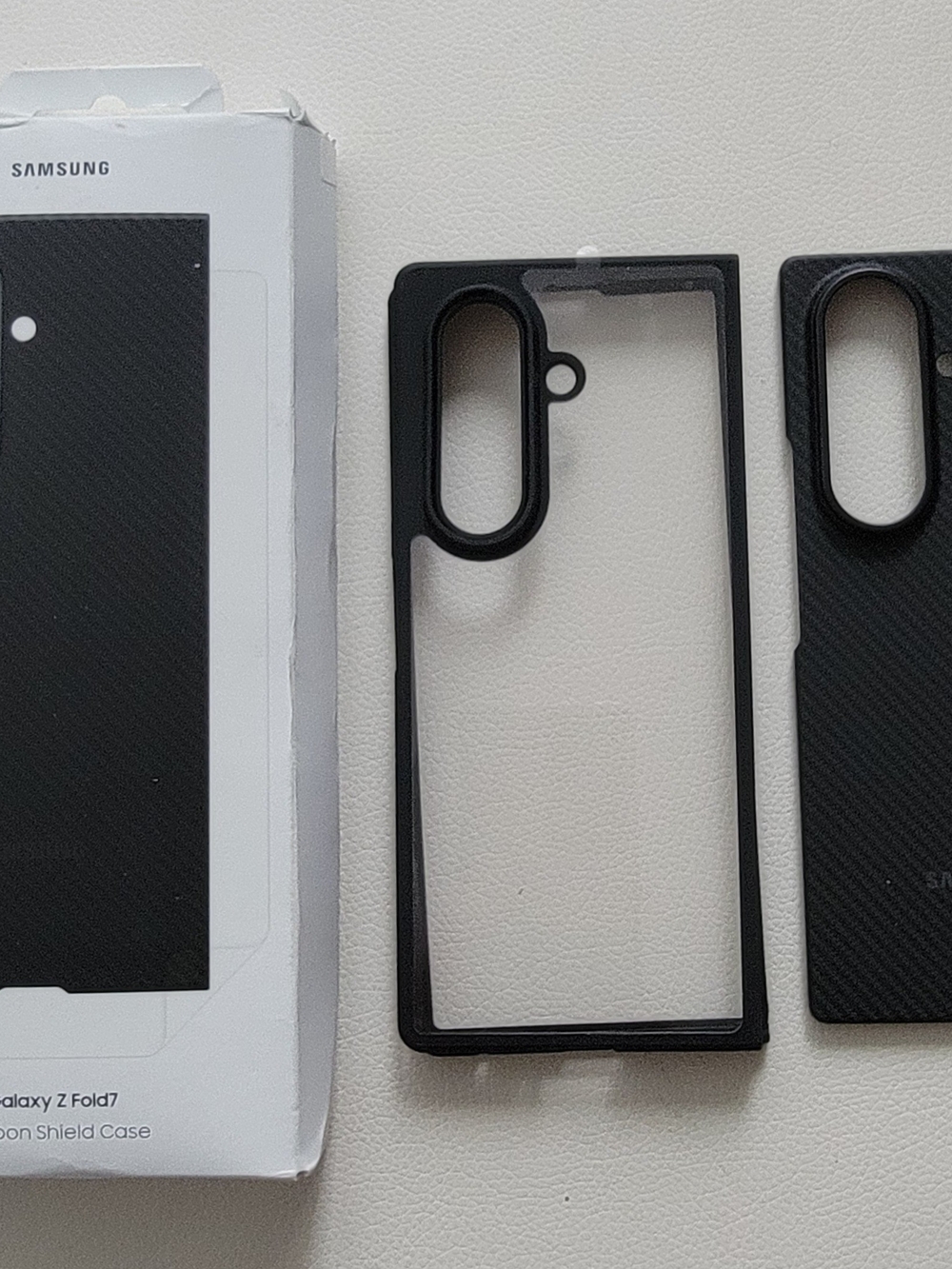 Samsung Original Clear Back Case with Black Frame for Galaxy Fold Series